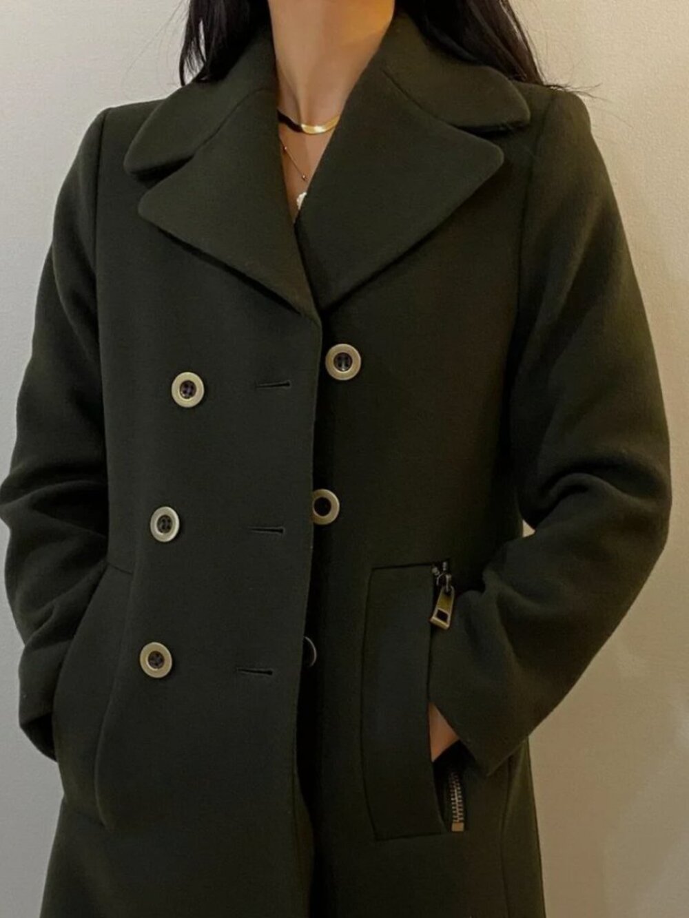 Trina Turk Double Breasted Wool Coat *4*